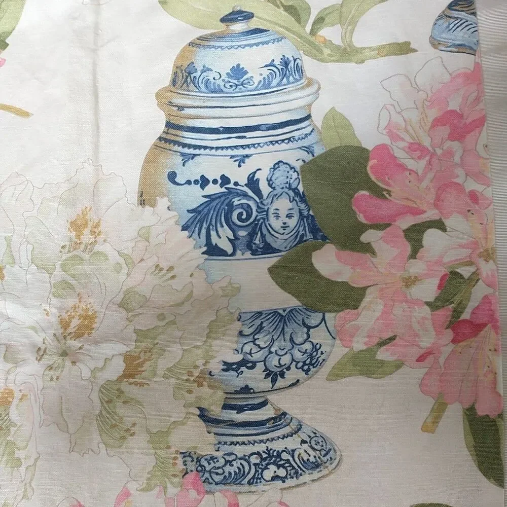 Manuel Canovas Bragance Pillow Sham Bragance Ginger Jar Floral Ruffle Square 1x